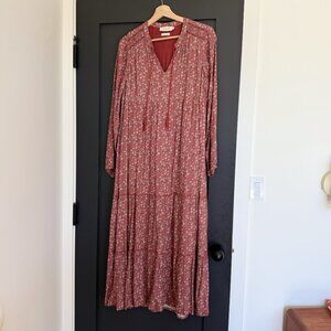 Indi + Cold Boho Tassel Midi Dress Size M